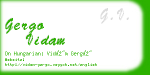 gergo vidam business card